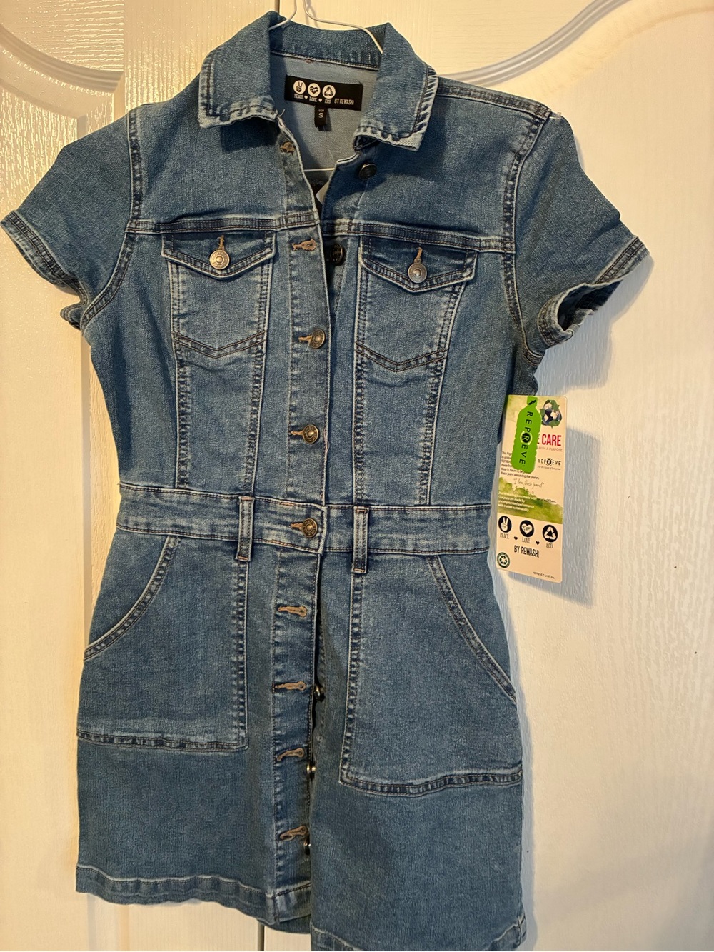 NWT Rewash Button Up Mini Dress